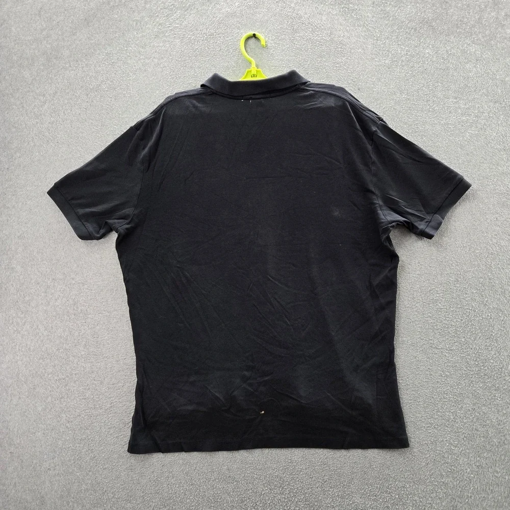 Polo By Ralph Lauren Men Polo XL Black Embroidered Button Logo Short Sleeve READ
